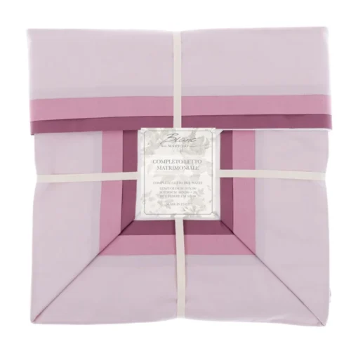 lenzuola blanc mariclo con balza rosa