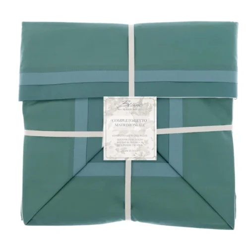 lenzuola bianche con balza verde nuova collezione blanc mariclo