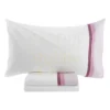 lenzuola bianche con balza rosa blanc mariclo