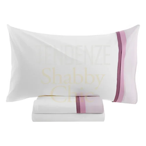lenzuola bianche con balza rosa blanc mariclo