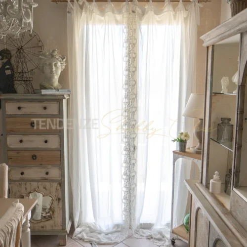 tenda Romantique cornice A rabesque - naturale