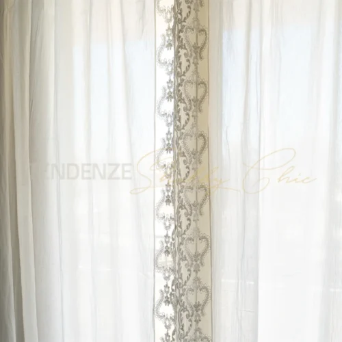 tenda Romantique cornice Arabesque bianco naturale