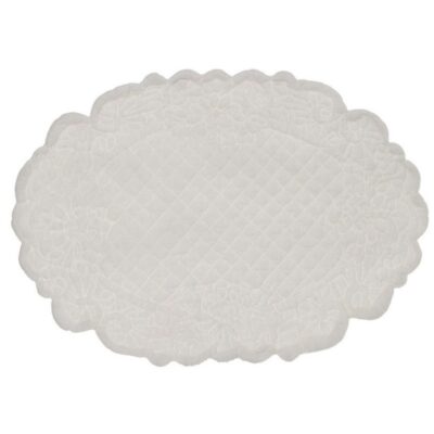 Blanc Mariclo Set de table ovale boutis ivoire 30x20