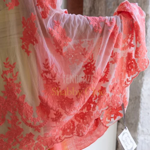 pasmina chiara con pizzo versailles fluo 2
