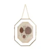 Blanc Mariclo Quadro in vetro ottogonale con bordi dorati