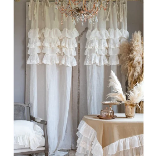 blanc mariclo tenda con balze dentelle