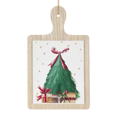 Nuvole di Stoffa Tagliere decorativo in legno Albero di Natale