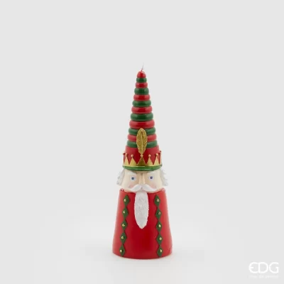 EDG Navidad Cascanueces vela cónica Al. 27 cm