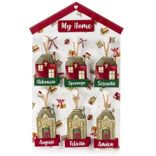 Casette in legno decorata con dedica collezione My Home di nuvole di stoffa