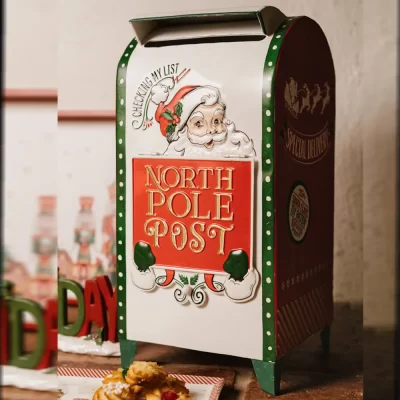 Nuvole di Stoffa Cassetta porta lettere natalizia d'appoggio 20x20x40