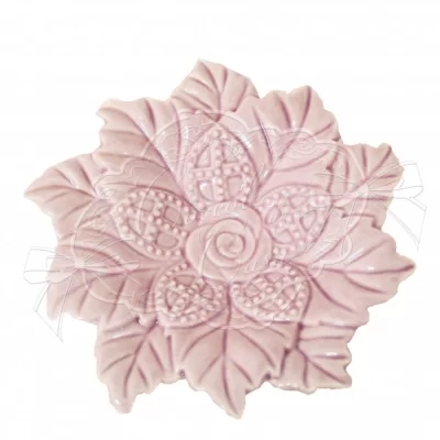 Coccole di Casa piattino in ceramica gardenia rosa Diametro 16 cm