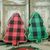 L'Atelier 17 Cuscini natalizi imbottiti albero in tartan - 2 colori