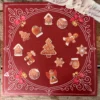 L'Atelier 17 Set 4 Sets de table Noël Rouge en vinyle pain d'épices 36x36