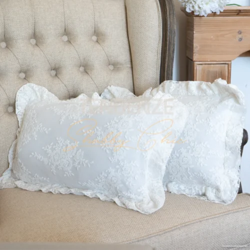 4746 002 Fodera cuscino romantique bianco naturale 2