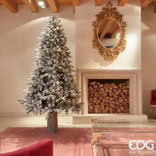 EDG Albero di Natale innevato illuminato a 500 LED Merano H 210
