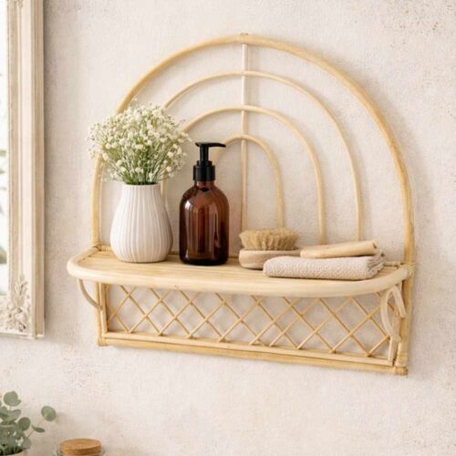 Etagere in rattan a forma di arco 44 cm