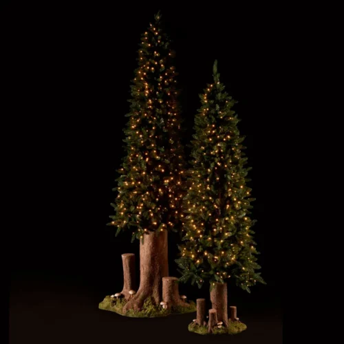 EDG Árbol de Navidad de pino delgado iluminado, altura 180 cm, con 360 LED 6 pino slim illuminato