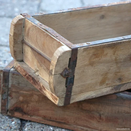 Bandeja de almacenamiento de madera Chic Antique Vintage L 30 cm - Imagen 2