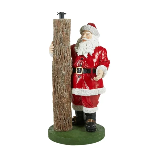 EDG Base de tronco de árbol con Papá Noel