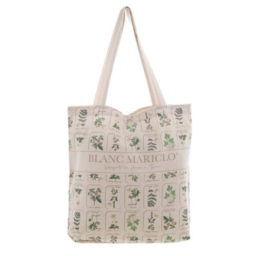 Borsa in cotone stampa Botanique Blanc Mariclo