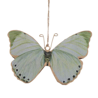 Blanc Mariclo Farfalla verde da appendere 15x13