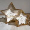 Bougie parfumée étoile Ambre EDG en verre 2 tailles