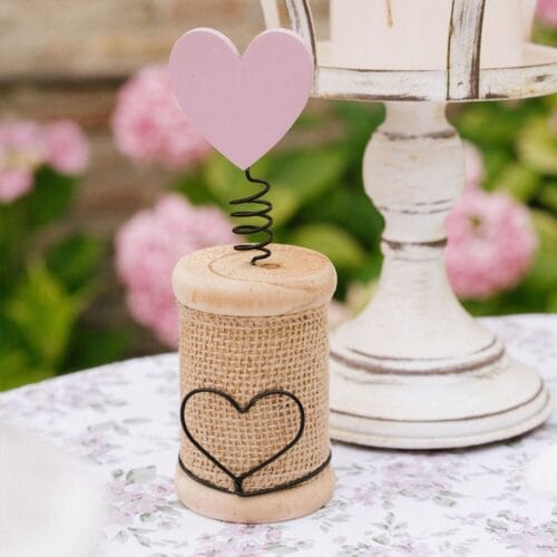 Nuvole di Stoffa Decoro in legno con cuore H 16 cm