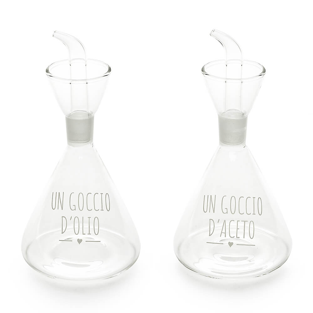 Set Huile et Vinaigre Nuvole di Stoffa en verre borosilicaté My Home