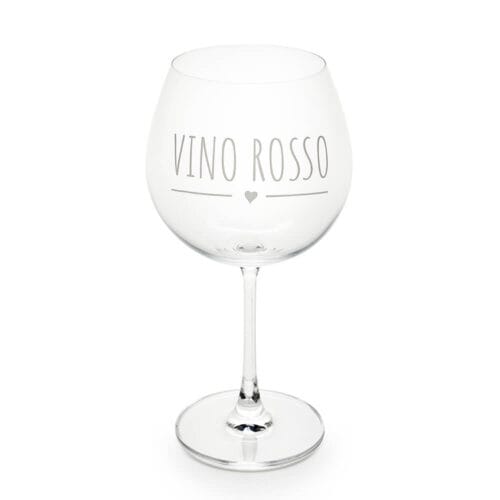 Nuvole di Stoffa Pareja de copas de cristal con VINO TINTO Escritura My Home - Imagen 2