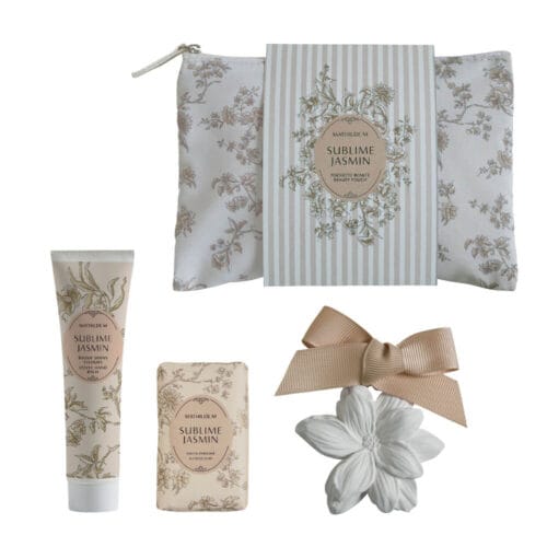 Mathilde M. Pochette Estuche de belleza con bálsamo de manos, jabón y tiza perfumada Sublime Jasmin