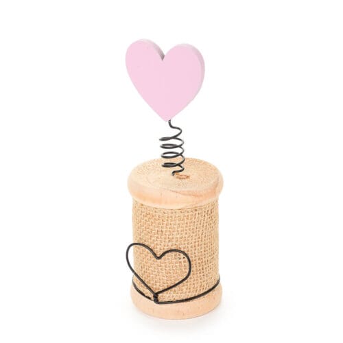 Alternative view of Nuvole di Stoffa Decoro in legno con cuore H 16 cm