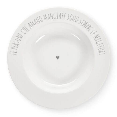 Nuvole di Stoffa Piatto fondo con dedica collezione My Home