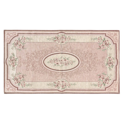 Tapis shabby chic rose poudré Nuvole di Stoffa 85x150