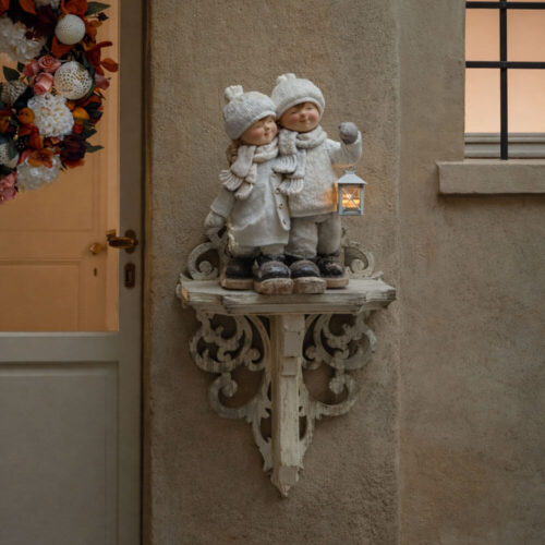 Alternative view of Mensola in legno decapè con intarsi e decori EDG