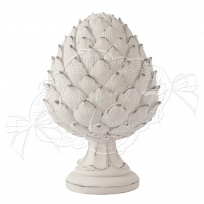 Coccole di Casa Pigna in resina bianca decapata H 25 cm