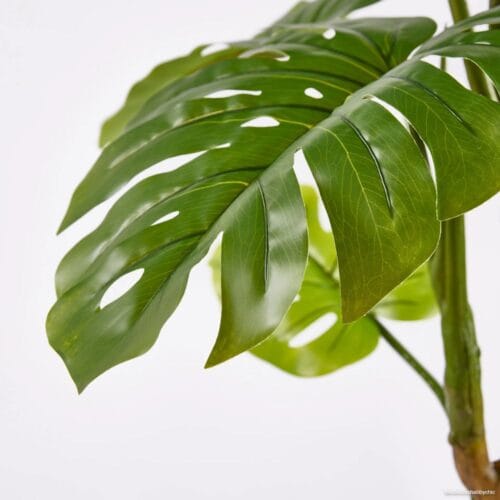 EDG Pianta artificiale Monstera Slim con vaso H 130 cm 8 foglie 3