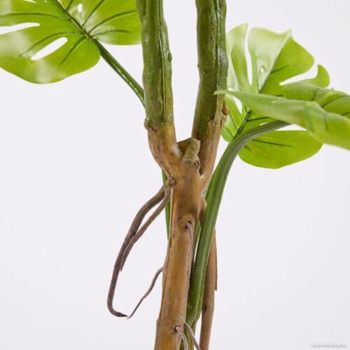 EDG Pianta artificiale Monstera Slim con vaso H 130 cm 8 foglie 4