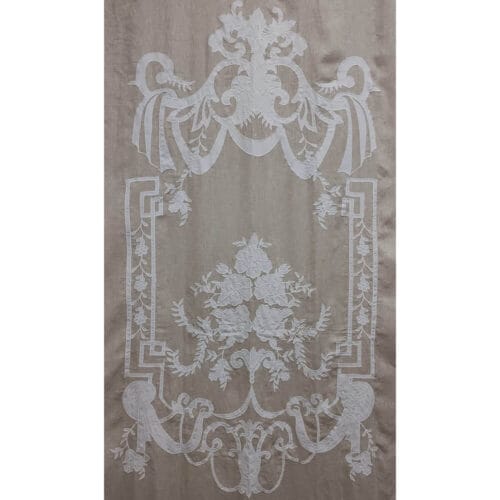 Tenda in lino Athena con decoro centrale 150x290 - immagine 2