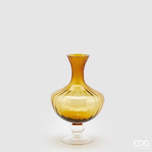 EDG Jarrón de vidrio ánfora ámbar Alt. 30 cm