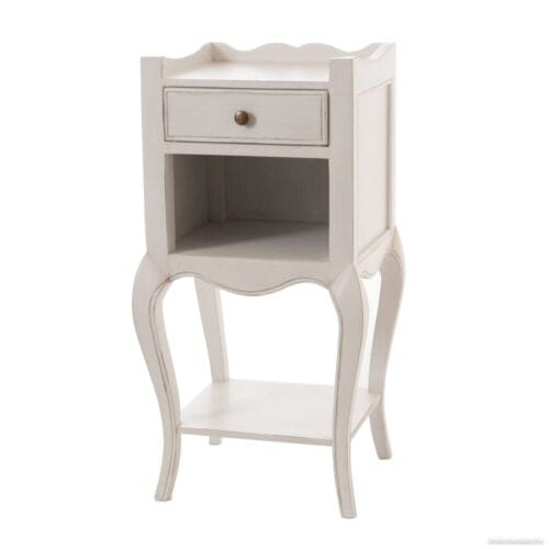 Mesita de noche Armario de madera Shabby chic con cajón Al. 77 cm249