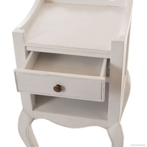 Alternative view of Mesita de noche Armario de madera Shabby chic con cajón Al. 77 cm249