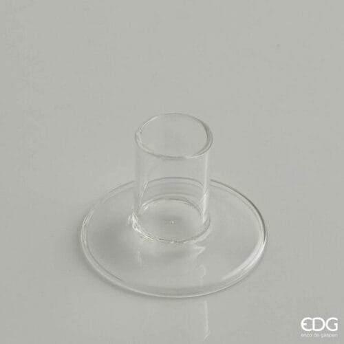 EDG Base in vetro per candele a stelo Diametro 7 cm