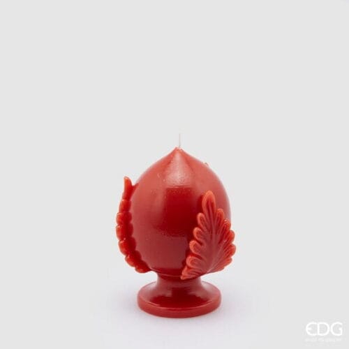 EDG Candela a forma di pumo color rosso H 13 cm