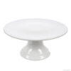 Présentoir à gâteaux en porcelaine blanche à décors en relief Romy ∅ 28 cm