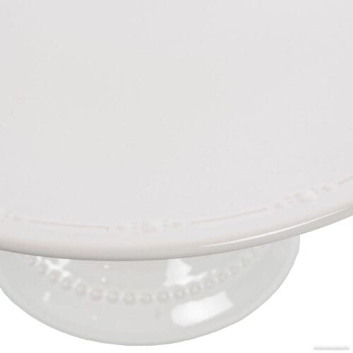 Alternative view of Soporte para tartas de porcelana blanca con adornos en relieve Romy ∅ 28 cm