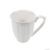 Taza de porcelana blanca con adornos en relieve Romy