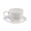 Tazza da te in porcellana bianca con piattino Romy