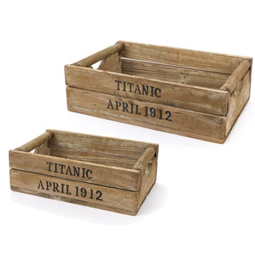 Nuvole di Stoffa Cassetta decorativa in legno TITANIC - 2 dimensioni