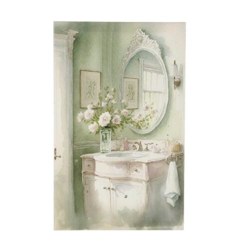 Nuvole di Stoffa Toile aquarelle vintage Lavabo 22x35 – Image 2