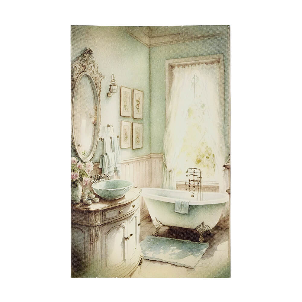 Nuvole di Stoffa Toile aquarelle vintage Salle de bain 22x35